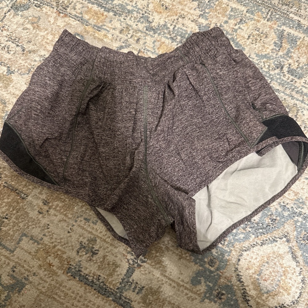 Grey lululemon hotty hot shorts 2.5 inch inseam